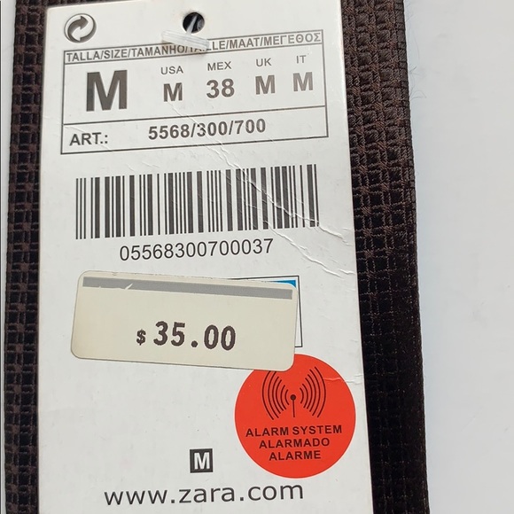 ZARA MAN Woven Neck Tie Brown Size Medium - Picture 6 of 7